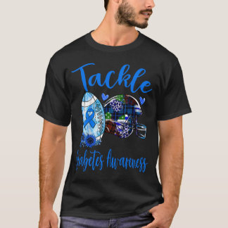 T-shirt Lutter contre le football Bleu Ruban Sensibilisati