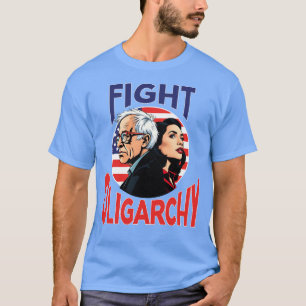 T-shirt Lutter contre l'oligarchie Bernie Sanders & AOC To