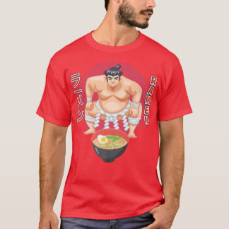 T-shirt Lutteur de sumo japonais prêt à manger des nouille