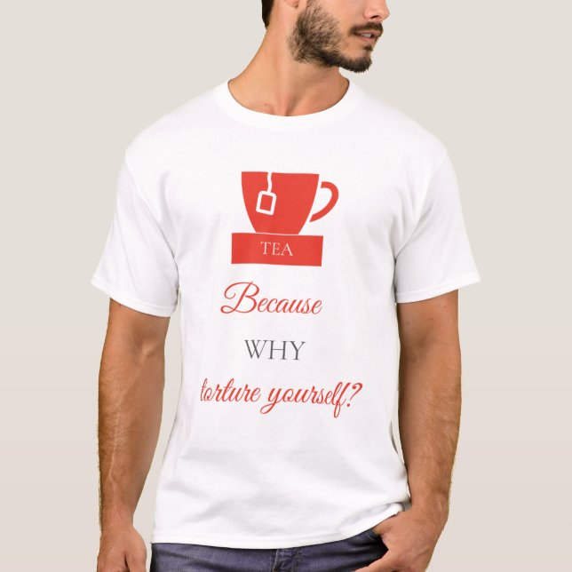 T-shirt LUVACUPPA (Red + Grey) Basic (Devant)