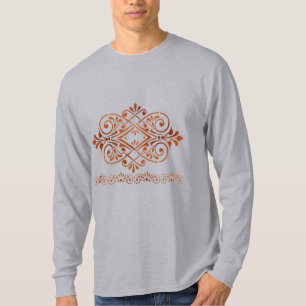 T-Shirt Luxe Motif Baroque Bronze T-Shirt Homme