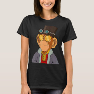 T-shirt Luxueux Steampunk Ape NFT Theme Steam Punk Moine