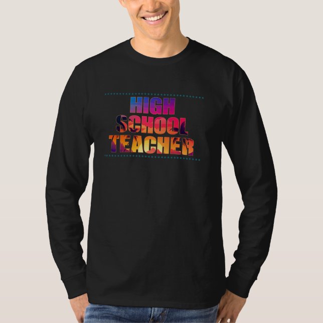 T-shirt Lycée Enseignant Titre du travail Profession Sunse (Devant)