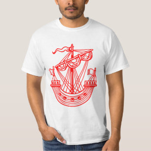 T-shirt Lymphad (navire héraldique) - Rouge