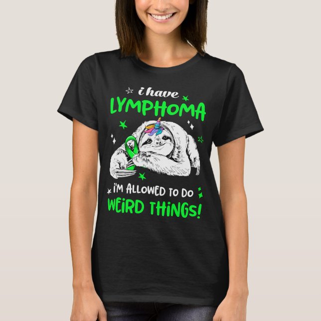 T-shirt Lymphoma Sensibilisation Mois Ribbon Cadeaux (Devant)