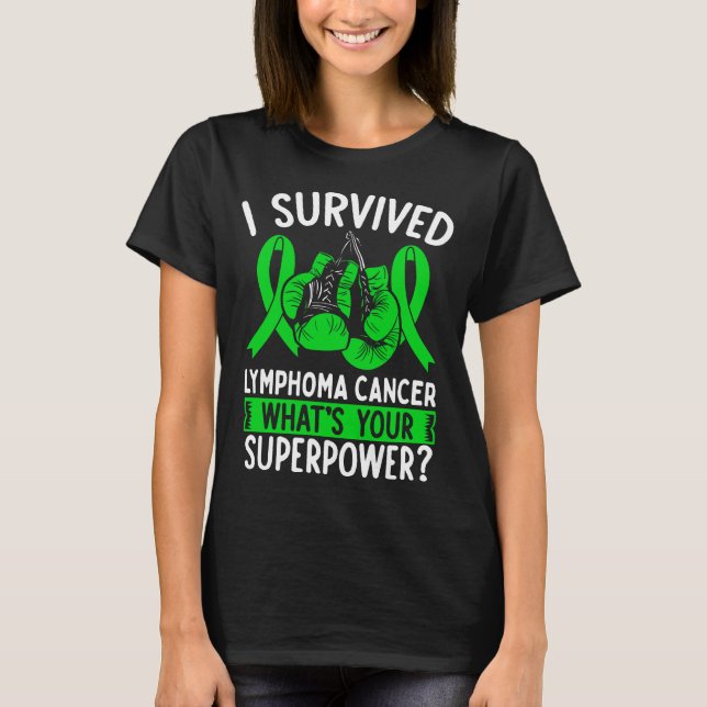 T-shirt Lymphome Cancer Sensibilisation Ruban Cancer Survi (Devant)