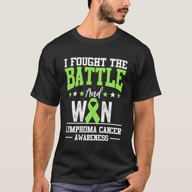 T-shirt Lymphome Cancer Sensibilisation Survivant Lime Gre (Devant)