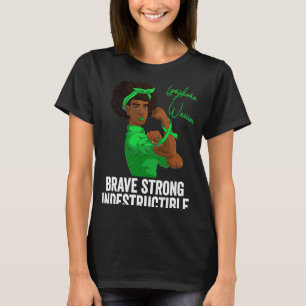 T-shirt Lymphome Guerrière Forte Black Femmes Rosie Le Riv