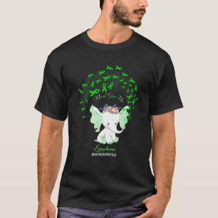 T-shirt Lymphome Sensibilisation Elephant Guerrier Vert Ru