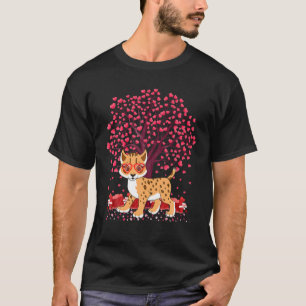 T-shirt Lynx Amoureux des animaux Funny Lynx Valentine's D