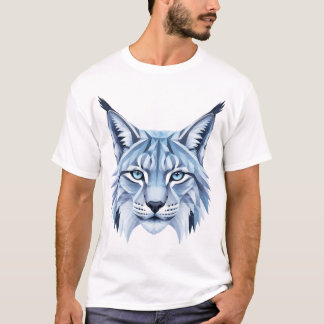 T-shirt Lynx géométrique dans le style polygonal