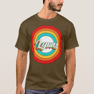 T-shirt Lyons Nom Chemise Vintage Lyons Cercle