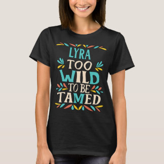 T-shirt LYRA Nom Cute Retro Girls Fleur sauvage LYRA Nom