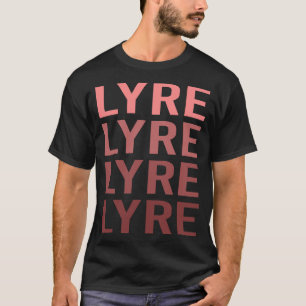 T-shirt Lyre à texte rouge