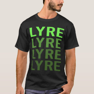 T-shirt Lyre de dégradé blanc