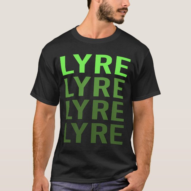 T-shirt Lyre de dégradé blanc (Devant)