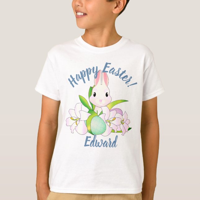 T-shirt Lys de Pâques et Bunnies sucrés (Devant)