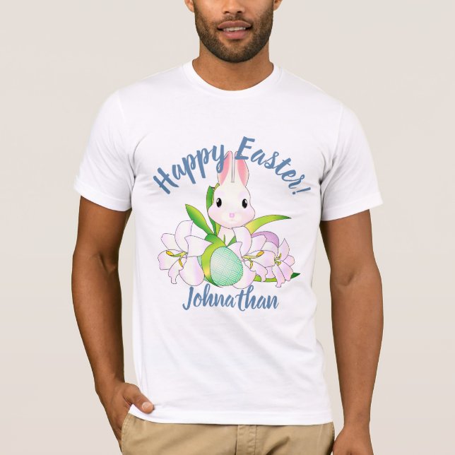 T-shirt Lys de Pâques et Bunnies sucrés (Devant)