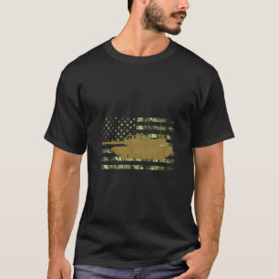 T-shirt M1 Abrams Bataillon Militaire Camion Drapeau Améri