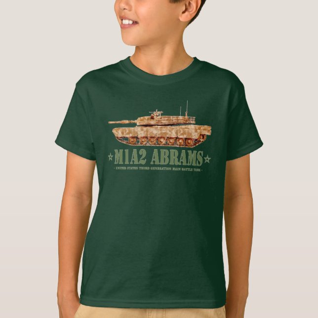 T-shirt M1A2 Abrams US MBT Tank Desert Storm Vétérinaire (Devant)