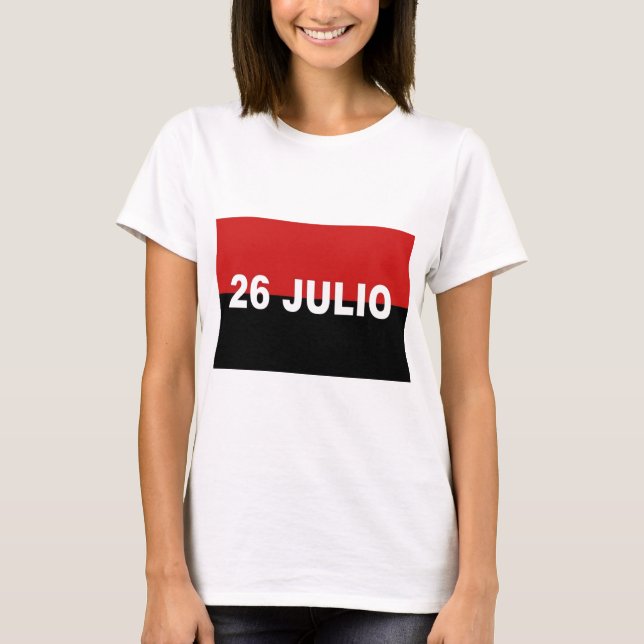 T-shirt M-26-7 drapeau - Bandera del Movimiento 26 De (Devant)