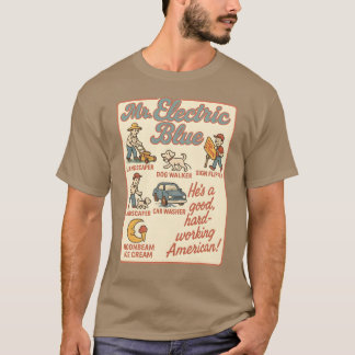 T-shirt M. Blue Electric Funny American Boone Heart Women