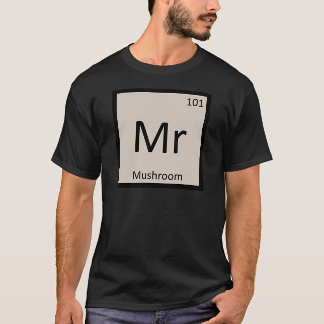 T-shirt M. - Chimie végétale des champignons Tableau pério (Devant)