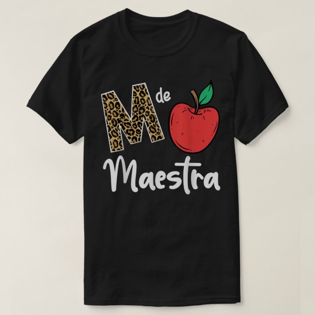 T-shirt M De Maestra Bilingue Espagnol Latina Apprentissag (Design devant)