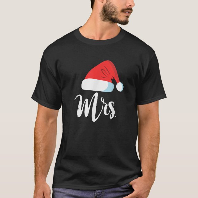 T-shirt M. Et Mme Clause Couples Correspondant À Noël Père (Devant)
