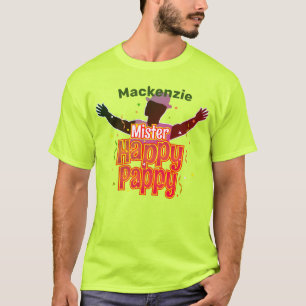 T-shirt M. Happy Pappy avec chapeau et votre nom