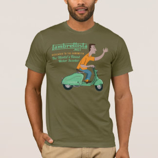 T-shirt M. Lambrettista Rides un Lambretta vert LD