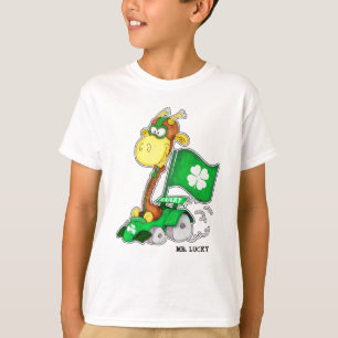 T-shirt M. Lucky. Drôle Giraffe St.Patrick's Day