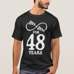 T-shirt M. & Madame pour 48 ans 1er anniversaire Mariage