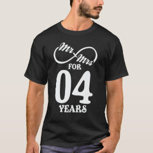 T-shirt M. & Madame pour 4 ans 1er anniversaire Mariage