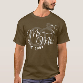 T-shirt M. & Mme depuis 199329e anniversaire du Mariage Ma