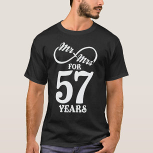 T-shirt M. & Mme For 57 Years 57th Mariage Anniversary