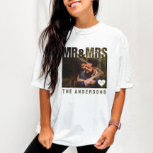 M. & Mme Photo Block Anniversaire du coeur Nom