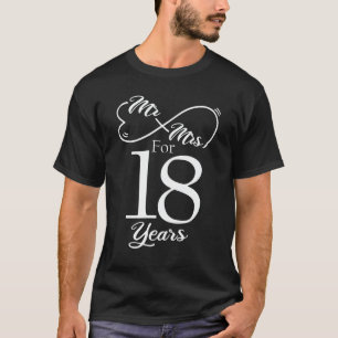 T-shirt M. & Mme Pour 18 ans 1er anniversaire Mariage