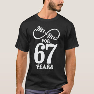 T-shirt M. & Mme Pour 67 ans 1er anniversaire Mariage