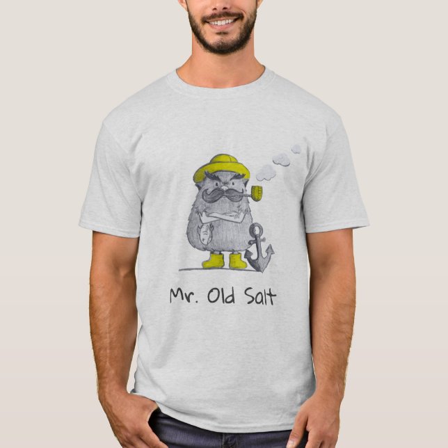 T-shirt M. monstre de vieux sel personnalisé (Devant)