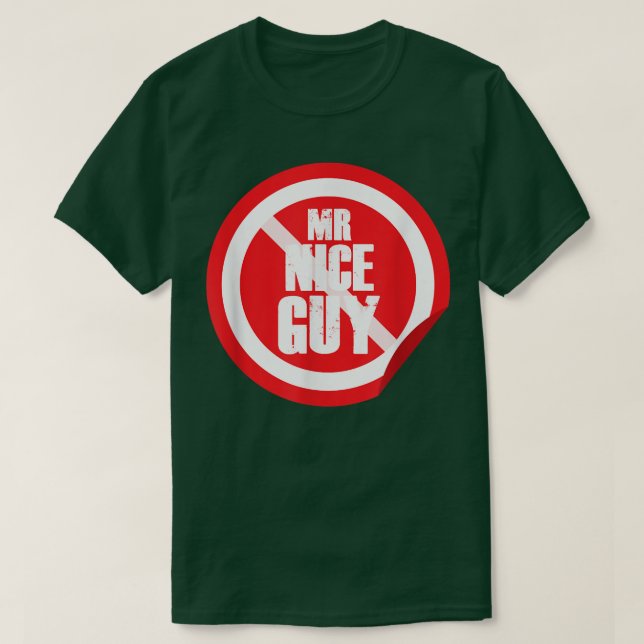 T-shirt M. Nice Guy Rouge Voyage Signal Drôle Minimal Cool (Design devant)