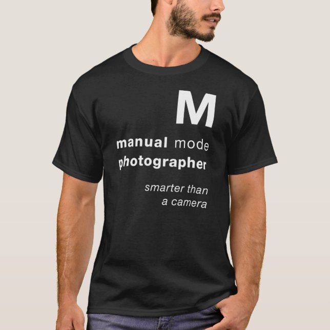 T-shirt M = plus futé qu'un appareil-photo (Devant)