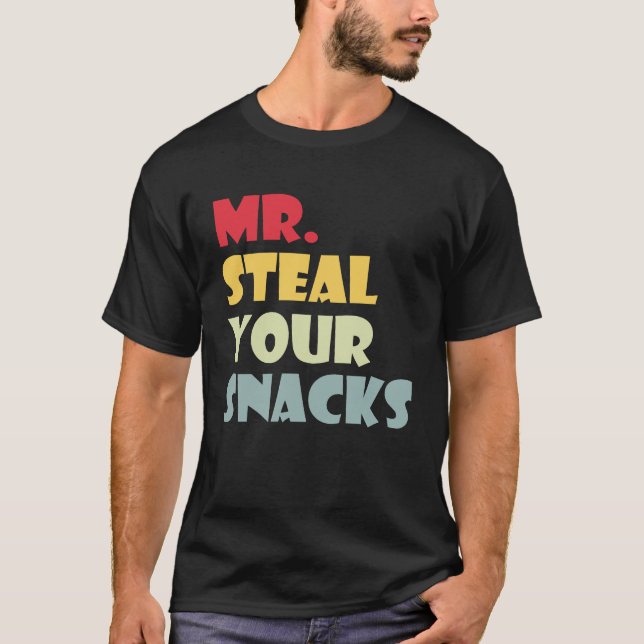 T-shirt M. Steal Tes snacks Amusant Nourriture snacks Amus (Devant)