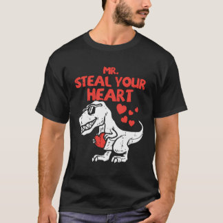 T-shirt M. Steal Your Heart Dino Toddler Valentines Day Ba