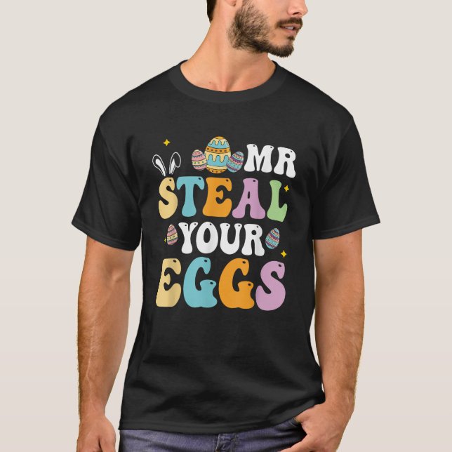 T-shirt M. Voler Vos Oeufs Garçons de Pâques Enfants Funny (Devant)