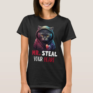 T-shirt M. Voler Votre Coeur Chat Saint-Valentin V Jour Ga