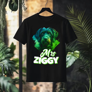 T-shirt M. Ziggy Photo de Chien Personnalisé,Amateur de Ch