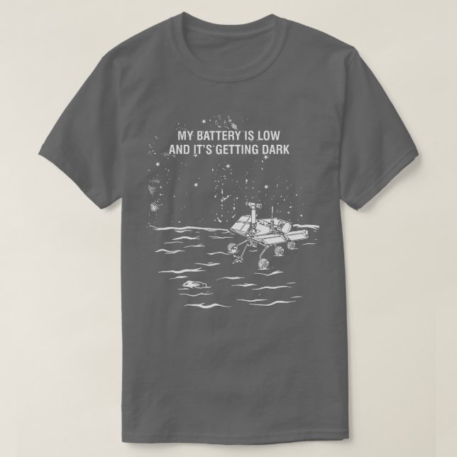 T-shirt Ma batterie est basse et son obscurité (Design devant)