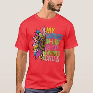 T-shirt Ma belle-fille est mon enfant préféré Tournesol