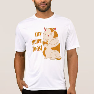 T-shirt Ma bête intérieure fainéante citation de motivatio